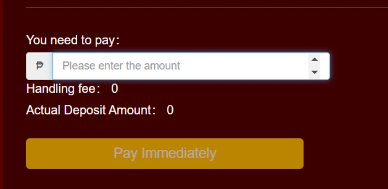 enter amount of money to deposit